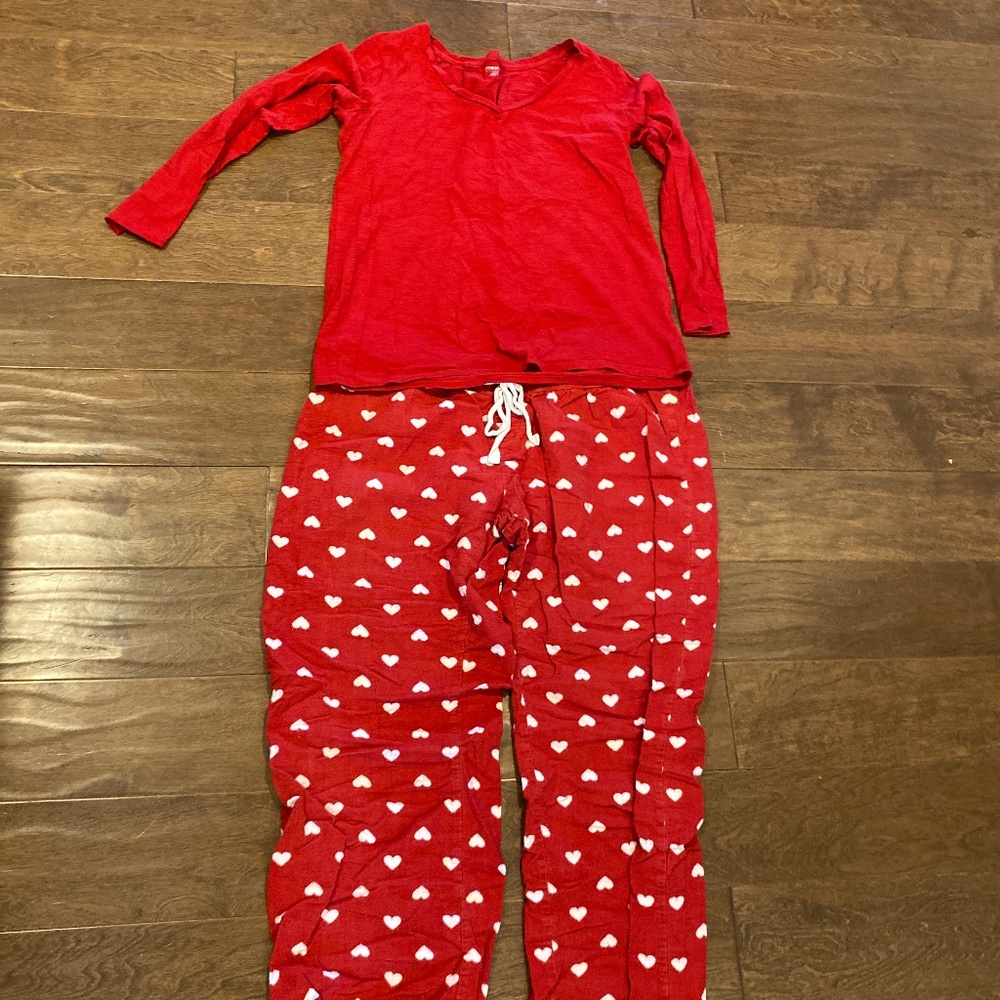 Maternity PJs size M shirt and L flannel pants